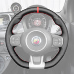 Griffowl Steering Wheel Cover for Tailored Coupe Abarth 595 595C 695 695C 500 500C 2016-2021. Hand-sewn DIY kit blends grip, function, and style inside.