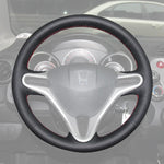 Griffowl Steering Wheel Cover for Bespoke Hatchback Honda Jazz Fit 2008-2015. Griffowl's interior mod with hand-sewn DIY steering wheel kit.