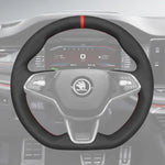 Griffowl Steering Wheel Cover for Bespoke Hatchback Skoda Fabia Scala Octavia 2021-2025. Elevate your interior with Griffowl's wrap and stitch kit.