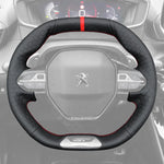 Griffowl Steering Wheel Cover for Crafted Touring Peugeot 308 SW GT 508 SW GT GT Line e-308 SW 2019-2025. Perfect for enthusiasts seeking refined interior mods.