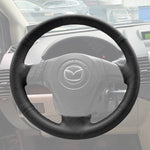 Griffowl Steering Wheel Cover for Customized Sedan Mazda 3 Axela 6 Atenza 2002-2008. Hand-sewn kit for drivers seeking precision and comfort.