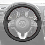 Griffowl Steering Wheel Cover for Customized Sedan Mazda 3 Axela 6 Atenza 2013-2017. Hand-sewn kit for drivers seeking precision and comfort.