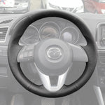 Griffowl Steering Wheel Cover for Customized Sedan Mazda 3 Axela 6 Atenza 2013-2017. Hand-sewn kit for drivers seeking precision and comfort.