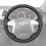 Griffowl Steering Wheel Cover for DIY Pickup Toyota Hilux 2005-2014. DIY kit includes hand-sewn wrap for luxury interior mods.