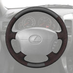 Griffowl Steering Wheel Cover for Personalized SUV Lexus LX450 LX470 1995-2002. For refined interior upgrades using our wrap and stitch kit.
