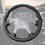 Griffowl Steering Wheel Cover for Personalized SUV Mitsubishi Pajero Montero Shogun Pinin Pajeo iO Space Gear 1998-2005. Compact, hand-sewn DIY wrap for quick interior mods and grip upgrade.