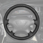 Griffowl Steering Wheel Cover for Personalized SUV Mitsubishi Pajero Montero Sport Shogun Sport Space Wagon Challenger 1998-2007. Compact, hand-sewn DIY wrap for quick interior mods and grip upgrade.