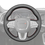 Griffowl Steering Wheel Cover for Tailored Coupe Dodge Challenger 2015-2018. Perfect grip with our steering wheel wrap and custom interior touch.