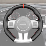 Griffowl Steering Wheel Cover for Tailored Coupe Dodge Challenger Charger SRT 2012-2014. Elevate your interior with Griffowl's wrap and stitch kit.