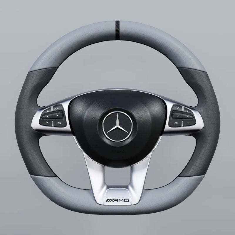 Mercedes-Benz steering wheel with grey leather design