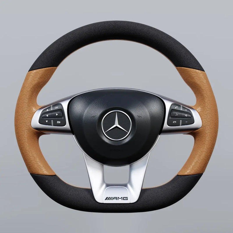 Customized Premium Suede Steering Wheel Cover for Mercedes Benz