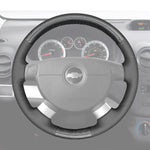 Griffowl Steering Wheel Cover for Bespoke Hatchback Chevrolet Chevy Aveo5 2006-2011. Hand-sewn kit for drivers seeking precision and comfort.
