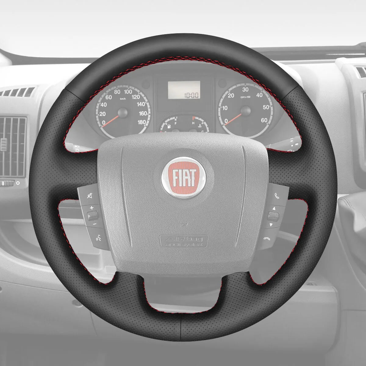 Griffowl Steering Wheel Cover for Bespoke Hatchback Fiat Ducato 2006-2021. Perfect grip with our steering wheel wrap and custom interior touch.
