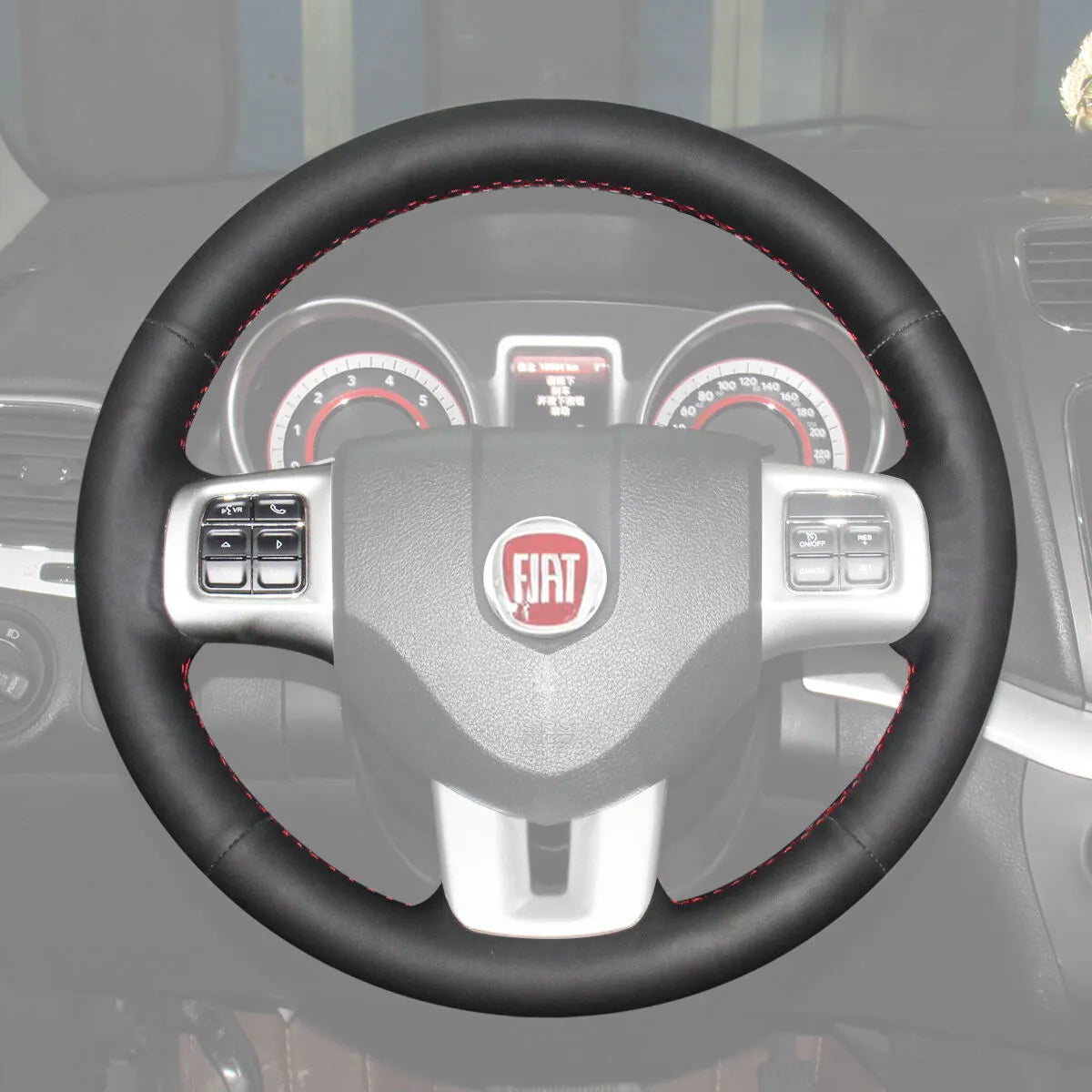 Griffowl Steering Wheel Cover for Bespoke Hatchback Fiat Freemont 2011-2016. Perfect grip with our steering wheel wrap and custom interior touch.