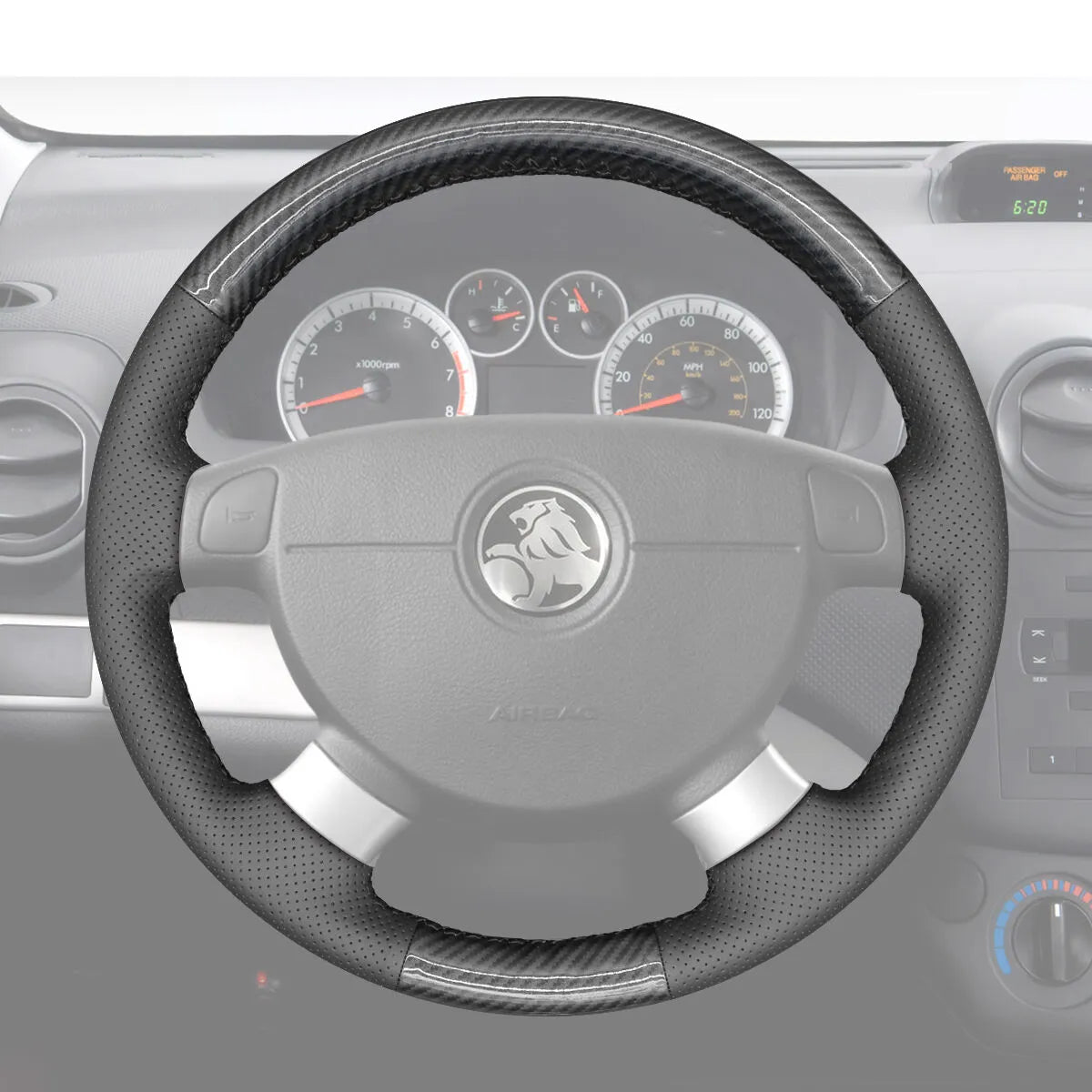 Griffowl Steering Wheel Cover for Bespoke Hatchback Holden Barina 2005-2011. Perfect grip with our steering wheel wrap and custom interior touch.