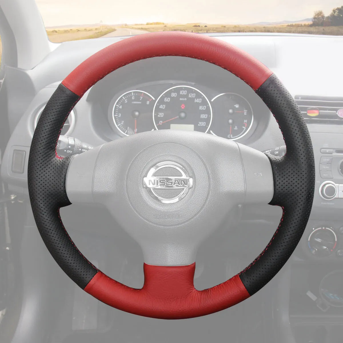 Griffowl Steering Wheel Cover for Bespoke Hatchback Nissan Pixo 2009-2013. Perfect grip with our steering wheel wrap and custom interior touch.