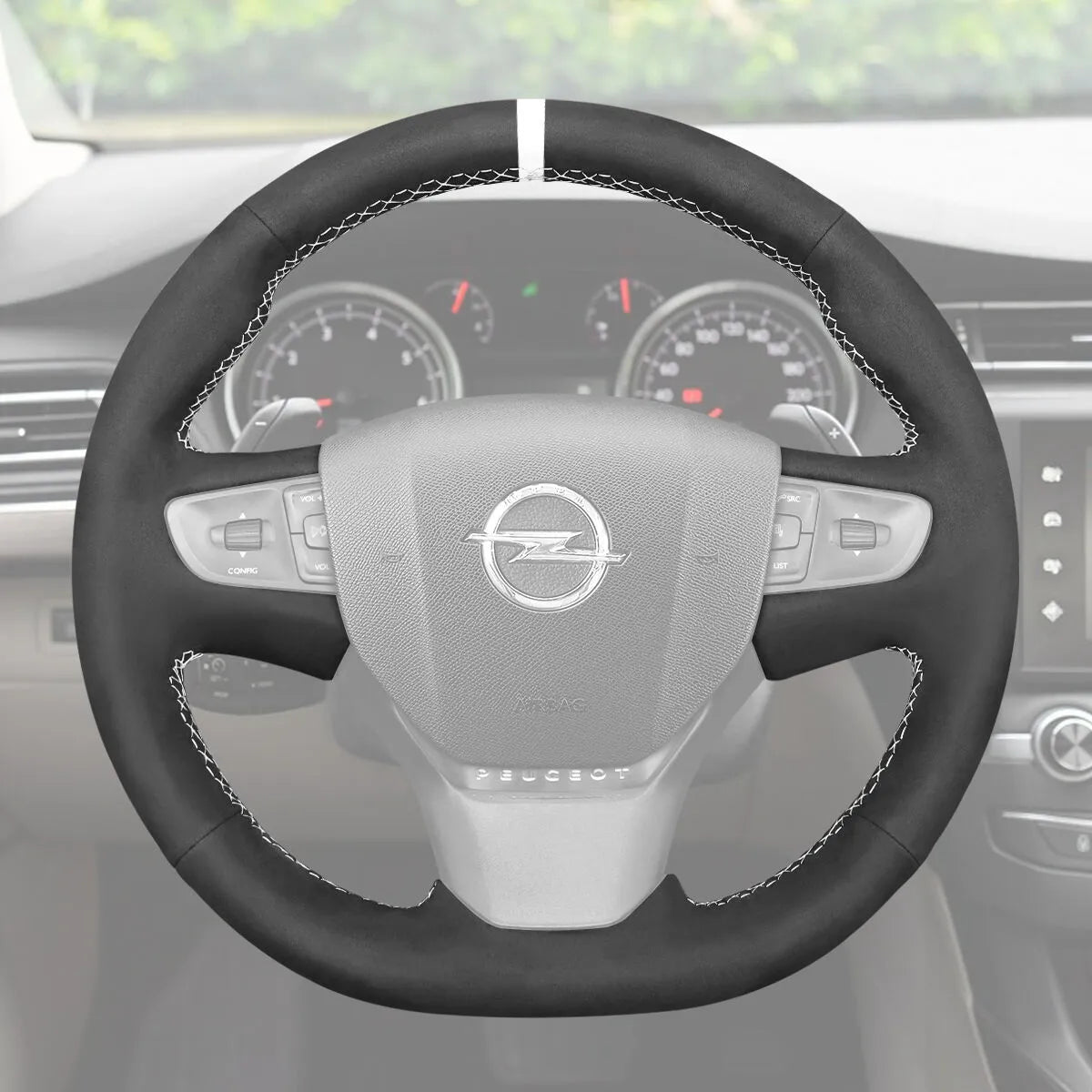 Griffowl Steering Wheel Cover for Bespoke Hatchback Opel Zafira Life 2019-2025. For refined interior upgrades using our wrap and stitch kit.