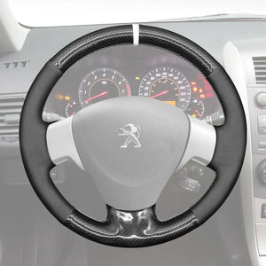 Griffowl Steering Wheel Cover for Bespoke Hatchback Peugeot 107 2012-2014. Perfect grip with our steering wheel wrap and custom interior touch.