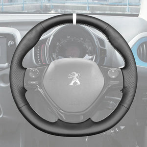 Griffowl Steering Wheel Cover for Bespoke Hatchback Peugeot 108 2014-2022. Perfect grip with our steering wheel wrap and custom interior touch.