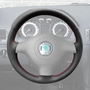 Griffowl Steering Wheel Cover for Bespoke Hatchback Skoda Fabia 1 2004-2005. Perfect grip with our steering wheel wrap and custom interior touch.