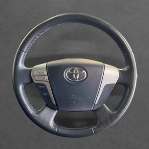 Griffowl Steering Wheel Cover for Bespoke Hatchback Toyota Alphard Vellfire 2005-2015. Elevate your interior with Griffowl's wrap and stitch kit.