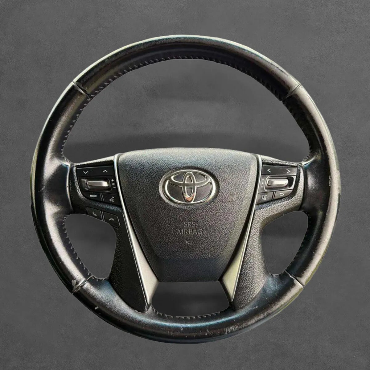 Griffowl Steering Wheel Cover for Bespoke Hatchback Toyota Alphard Vellfire 2015-2025. Elevate your interior with Griffowl's wrap and stitch kit.