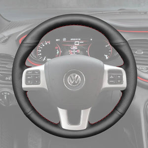 Griffowl Steering Wheel Cover for Bespoke Hatchback Volkswagen VW Routan 2011-2012. Hand-sewn kit for drivers seeking precision and comfort.