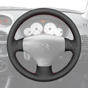 Griffowl Steering Wheel Cover for Bespoke Hatchback citroen C3 2003-2012. Perfect grip with our steering wheel wrap and custom interior touch.