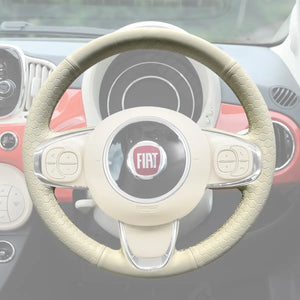 Griffowl Steering Wheel Cover for Bespoke Hatchback Fiat 500 500C 2016-2021. Perfect grip with our steering wheel wrap and custom interior touch.
