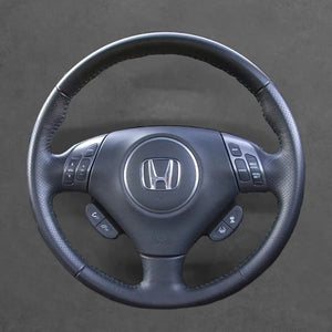 Griffowl Steering Wheel Cover for Customized Sedan Honda Accord 2005-2007. Perfect grip with our steering wheel wrap and custom interior touch.