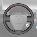 Griffowl Steering Wheel Cover for Customized Sedan Kia Rio Rio 2 2005-2009. Perfect grip with our steering wheel wrap and custom interior touch.