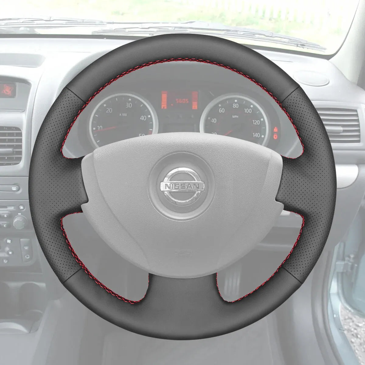 Griffowl Steering Wheel Cover for Customized Sedan Nissan Almera 3 G15 2012-2018. For refined interior upgrades using our wrap and stitch kit.