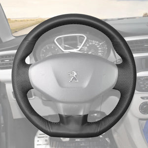 Griffowl Steering Wheel Cover for Customized Sedan Peugeot 301 2012-2016. Perfect grip with our steering wheel wrap and custom interior touch.