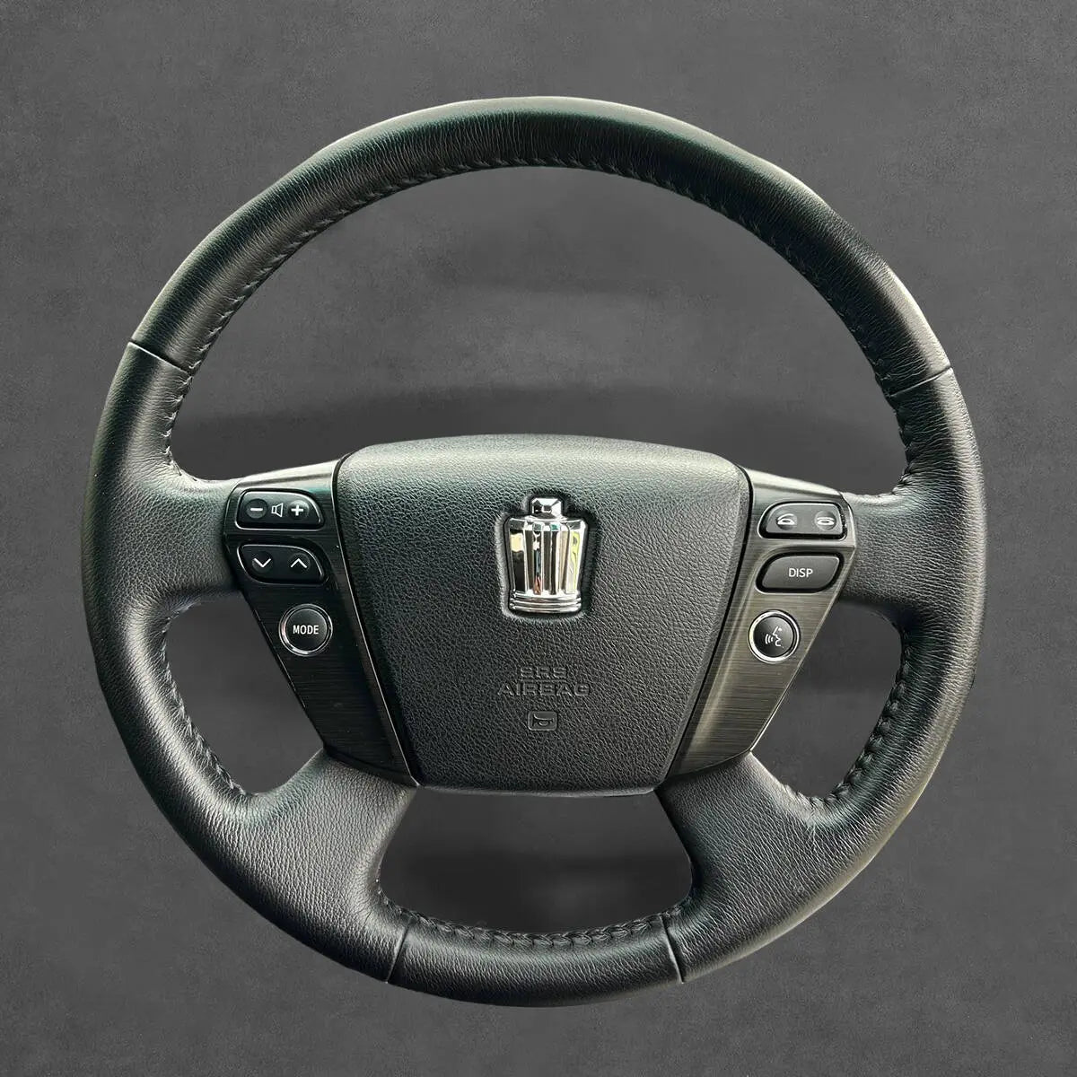 Griffowl Steering Wheel Cover for Customized Sedan Toyota Crown 2010-2014. Perfect grip with our steering wheel wrap and custom interior touch.