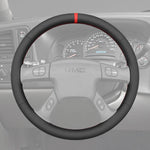 Griffowl Steering Wheel Cover for DIY Pickup GMC Sierra 1500 Classic 2500 2500HD Classic 3500 3500 Classic 3500 CC 2003-2007. Compact, hand-sewn DIY wrap for quick interior mods and grip upgrade.