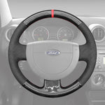 Griffowl Steering Wheel Cover for Bespoke Hatchback Ford Fiesta MK6 Fusion Transit Connect Mk5 2002-2013. Perfect for enthusiasts seeking refined interior mods.