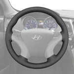 Griffowl Steering Wheel Cover for Customized Sedan Hyundai Sonata 2011-2014. Perfect grip with our steering wheel wrap and custom interior touch.
