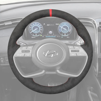 Griffowl Steering Wheel Cover for Personalized SUV Hyundai Creta 2022-2025. Perfect grip with our steering wheel wrap and custom interior touch.
