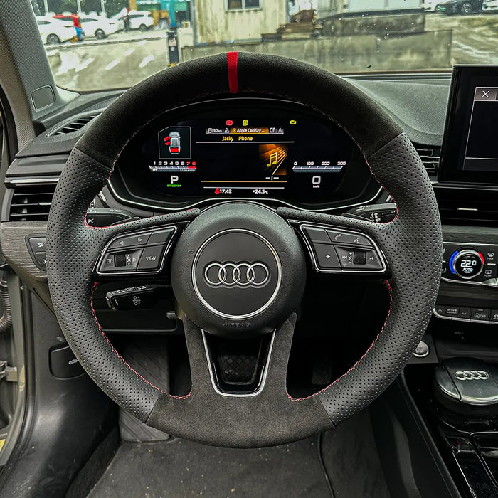 Griffowl Italian Alcantara & Genuine Leather Steering Wheel Wraps