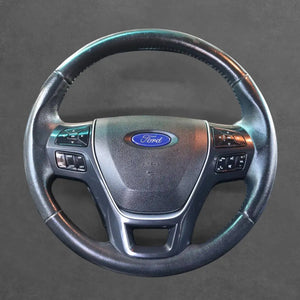 Griffowl Steering Wheel Cover for Personalized SUV Ford Explorer 2016-2019. Perfect grip with our steering wheel wrap and custom interior touch.