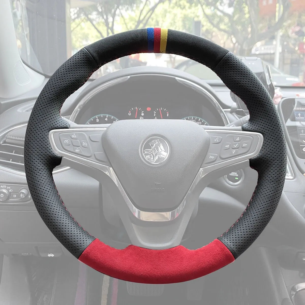 Griffowl Steering Wheel Cover for Personalized SUV Holden Equinox 2017-2020. Perfect grip with our steering wheel wrap and custom interior touch.
