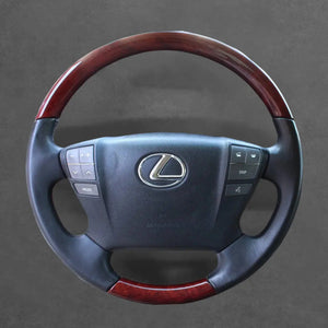 Griffowl Steering Wheel Cover for Personalized SUV Lexus LX570 2008 2009 2010 2011. Hand-sewn kit for drivers seeking precision and comfort.