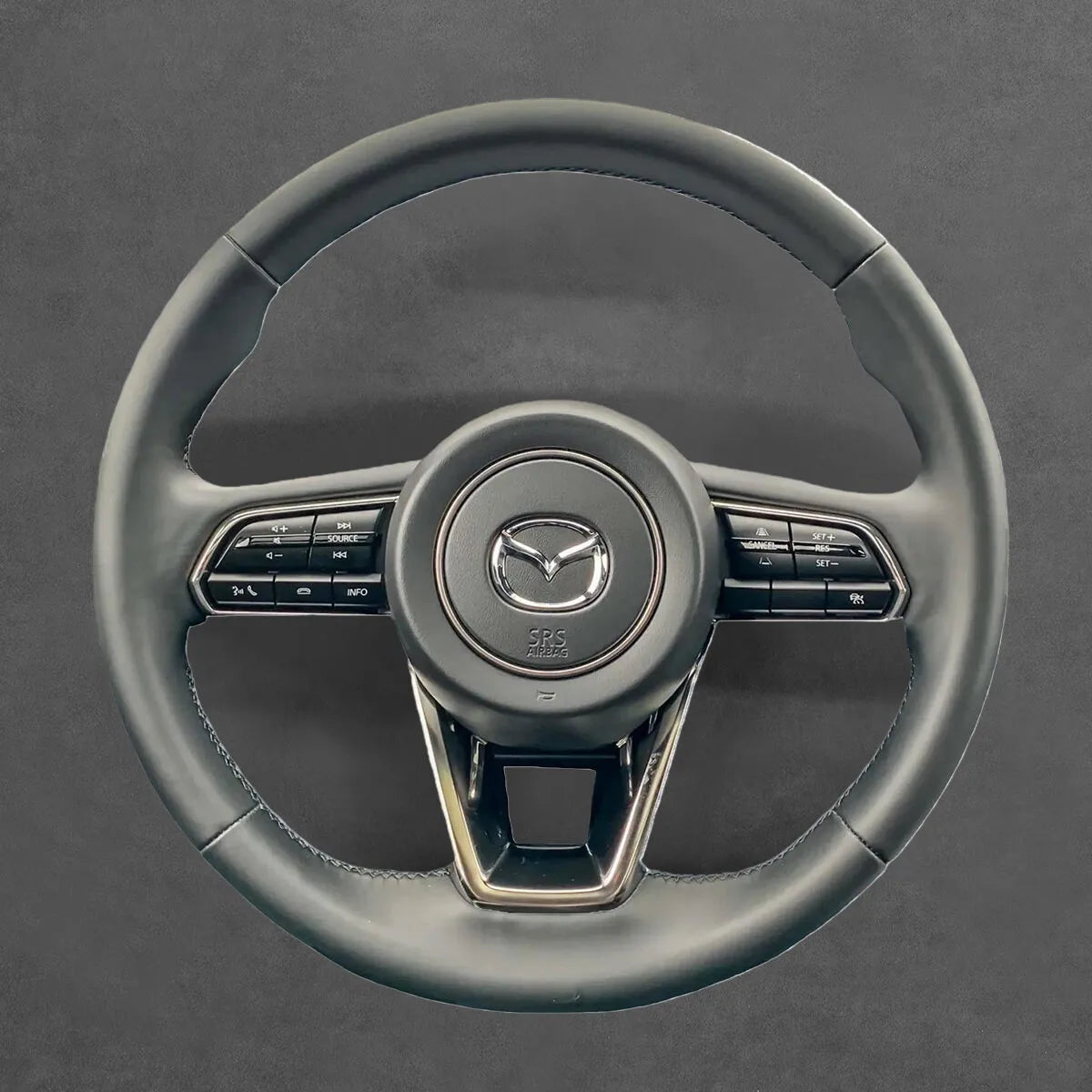 Griffowl Steering Wheel Cover for Personalized SUV Mazda CX-70 CX70 CX-90 CX90 CX-60 CX60 2022-2025. Hand-sewn DIY kit blends grip, function, and style inside.