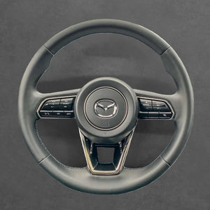 Griffowl Steering Wheel Cover for Personalized SUV Mazda CX-70 CX70 CX-90 CX90 CX-60 CX60 2022-2025. Hand-sewn DIY kit blends grip, function, and style inside.