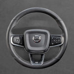 Griffowl Steering Wheel Cover for Personalized SUV Volvo XC40 Sport 2019-2025. Griffowl's interior mod with hand-sewn DIY steering wheel kit.