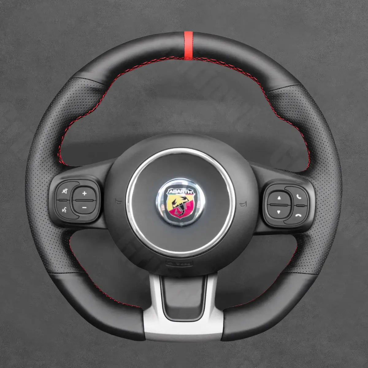 Griffowl Steering Wheel Cover for Tailored Coupe Abarth 595 595C 695 695C 500 500C 2016-2021. Hand-sewn DIY kit blends grip, function, and style inside.