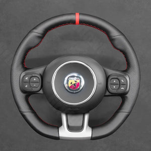 Griffowl Steering Wheel Cover for Tailored Coupe Abarth 595 595C 695 695C 500 500C 2016-2021. Hand-sewn DIY kit blends grip, function, and style inside.