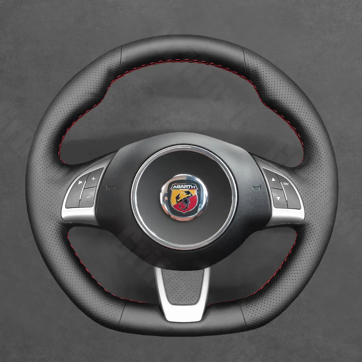 Griffowl Steering Wheel Cover for Tailored Coupe Abarth 500500C 2013-2017. For refined interior upgrades using our wrap and stitch kit.