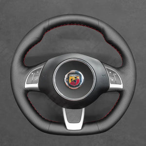 Griffowl Steering Wheel Cover for Tailored Coupe Abarth 500500C 2013-2017. For refined interior upgrades using our wrap and stitch kit.