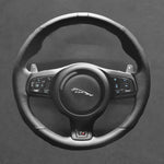 Griffowl Steering Wheel Cover for Tailored Coupe Jaguar F-Type X152 F-Type SVR 2016-2025. Elevate your interior with Griffowl's wrap and stitch kit.